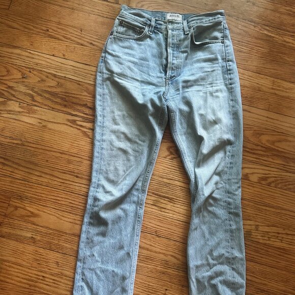 AGOLDE High Rise Riley Crop Jeans in Zephyr - Picture 8 of 8